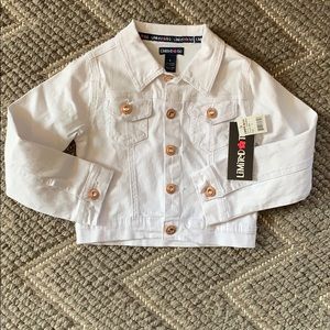 Limited Too White Denim Jacket Size 6